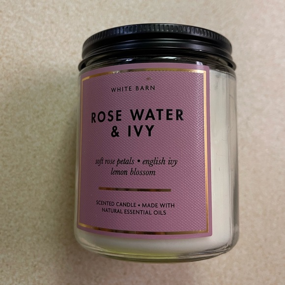 NWT Bath & Body Works Single Wick Candle ROSE WATER & IVY - Picture 2 of 3